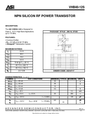 ASI10717 Datasheet PDF Advanced Semiconductor