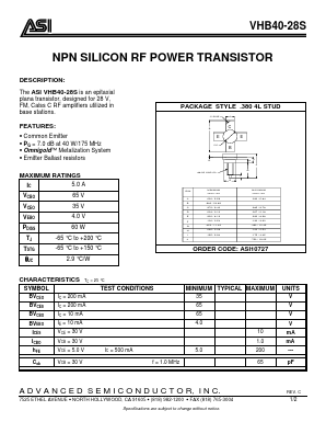 VHB40-28S Datasheet PDF Advanced Semiconductor