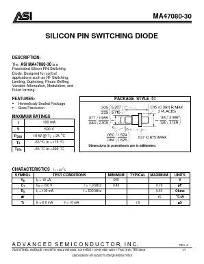 MA47080-30 Datasheet PDF Advanced Semiconductor
