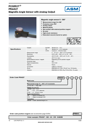 PRAS27-15-U2-CW-KAB2M Datasheet PDF ASM GmbH