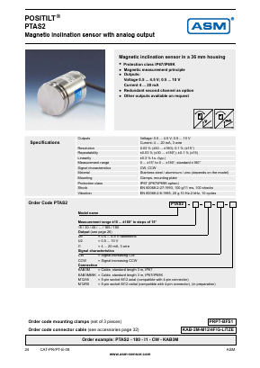 PTAS2 Datasheet PDF ASM GmbH