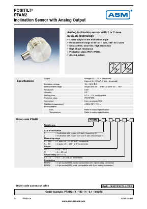 PTAM2 Datasheet PDF ASM GmbH