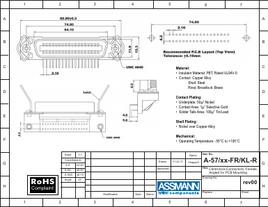 A-57-50-FR-KL-R Datasheet PDF Assmann Electronics Inc.