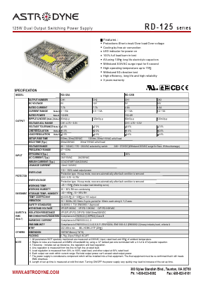 RD-125-4812 Datasheet PDF Astrodyne Corporation