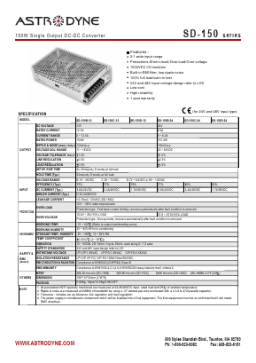 SD-150C-24 Datasheet PDF Astrodyne Corporation