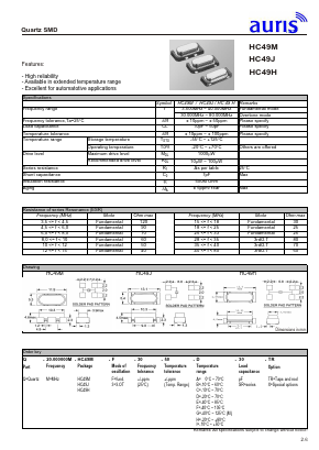 HC49H Datasheet PDF auris-GmbH