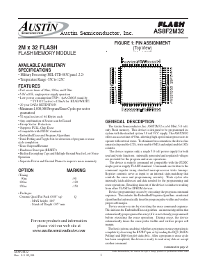 AS8F2M32 Datasheet PDF Austin Semiconductor