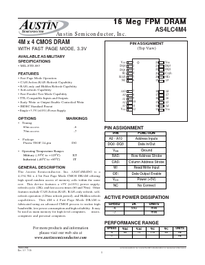 AS4LC4M4DG-7/IT Datasheet PDF Austin Semiconductor