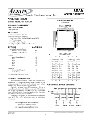 AS8SLC128K32P-25/IT Datasheet PDF Austin Semiconductor