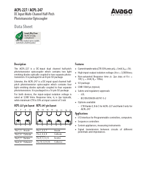 ACPL-227-56CE Datasheet PDF Avago Technologies