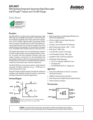 ACPL-M43T Datasheet PDF Avago Technologies