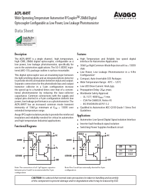 ACPL-M49T-000E Datasheet PDF Avago Technologies