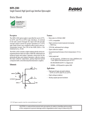 HCPL-2503-060E Datasheet PDF Avago Technologies
