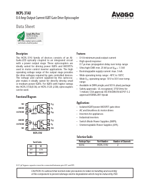 HCPL-314J-500E Datasheet PDF Avago Technologies