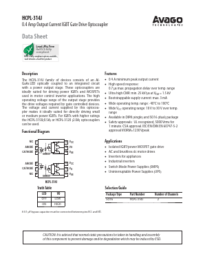 HCPL-314J-500 Datasheet PDF Avago Technologies