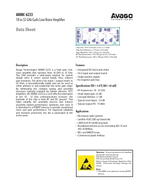 AMMC-6233 Datasheet PDF Avago Technologies