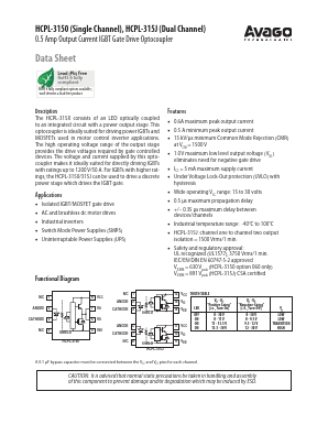 HCPL-3150-060E Datasheet PDF Avago Technologies