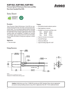 HLMP-HG63-Y30DD Datasheet PDF Avago Technologies