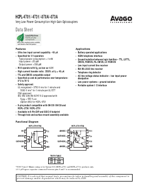 HCPL-070A-500 Datasheet PDF Avago Technologies