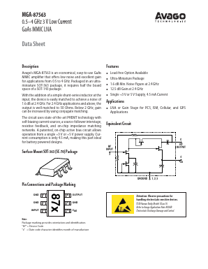 MGA-87563 Datasheet PDF Avago Technologies