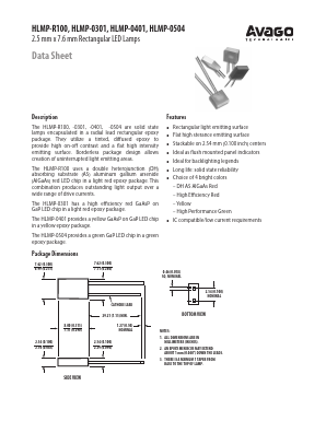 HLMP-0301-C0000 Datasheet PDF Avago Technologies
