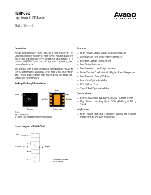 HSMP-386J Datasheet PDF Avago Technologies