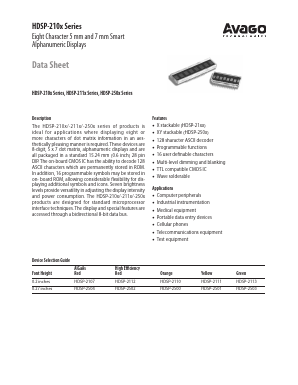 HDSP-2107 Datasheet PDF Avago Technologies
