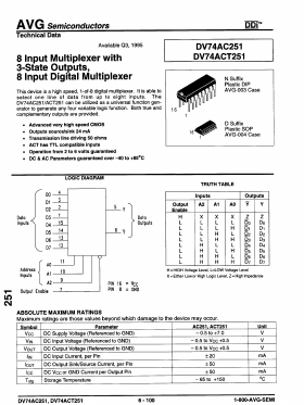 DV74AC251 Datasheet PDF AVG Semiconductors=>HITEK