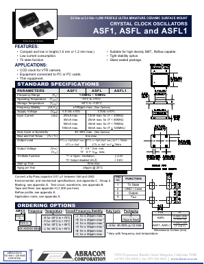 ASFL Datasheet PDF Abracon Corporation