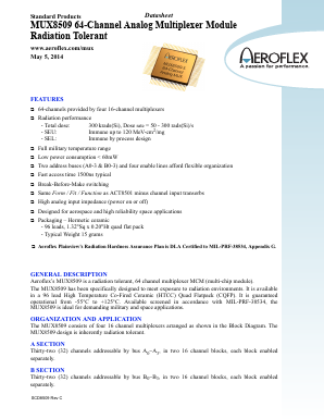 MUX8509-901-1S Datasheet PDF Aeroflex Corporation