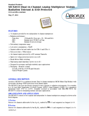 MUX8533 Datasheet PDF Aeroflex Corporation