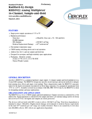 5962H1024303KXC Datasheet PDF Aeroflex Corporation