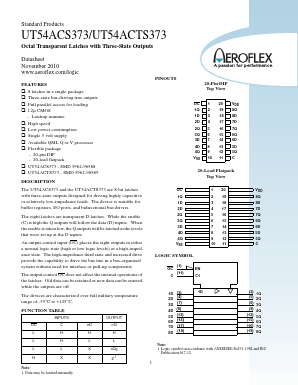 5962R9658801VCA Datasheet PDF Aeroflex Corporation