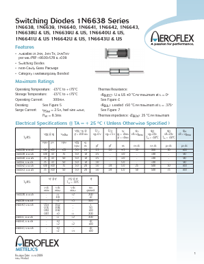 1N6641 Datasheet PDF Aeroflex Corporation