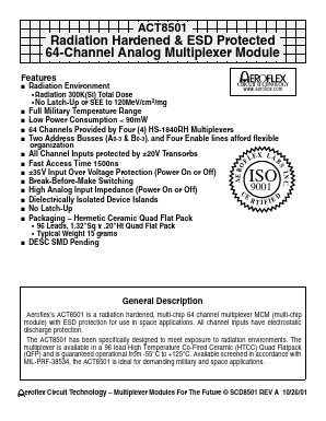 ACT8501-S Datasheet PDF Aeroflex Corporation