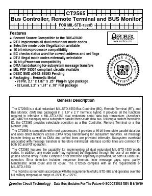 CT2565-201-1 Datasheet PDF Aeroflex Corporation