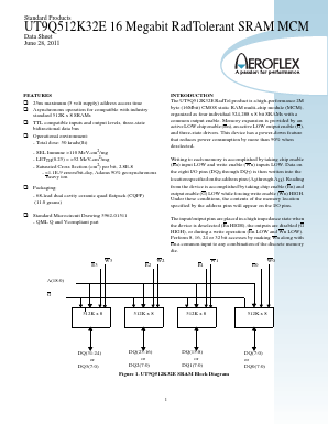 UT9Q512K32E-SPC Datasheet PDF Aeroflex Corporation