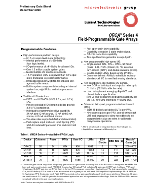 OR4E10-1BC432 Datasheet PDF Agere -> LSI Corporation