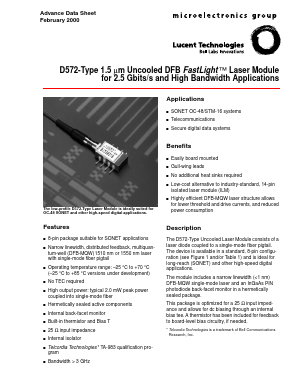 D572-20FS Datasheet PDF Agere -> LSI Corporation