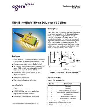 D1861B050 Datasheet PDF Agere -> LSI Corporation
