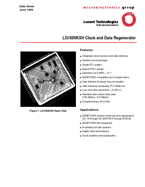 LG1600KXH2488 Datasheet PDF Agere -> LSI Corporation
