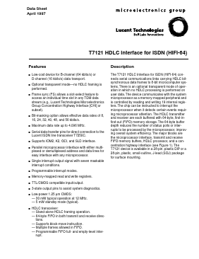 T7121-PL2 Datasheet PDF Agere -> LSI Corporation