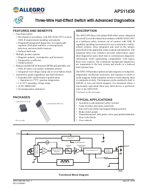 APS11450 Datasheet PDF Allegro MicroSystems
