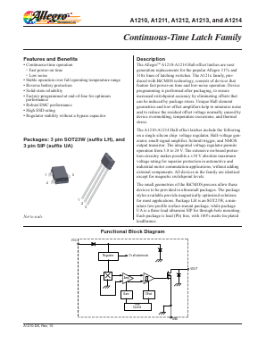 A1211LUA-T Datasheet PDF Allegro MicroSystems
