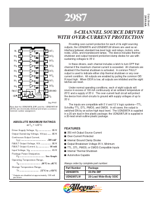 A2987 Datasheet PDF Allegro MicroSystems