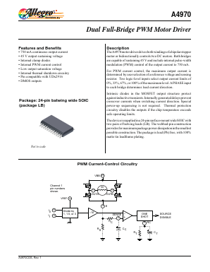 A4970SLBTR-T Datasheet PDF Allegro MicroSystems
