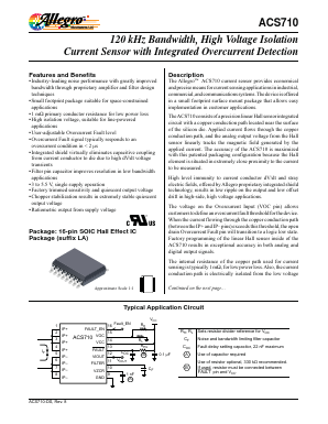 ACS710KLATR Datasheet PDF Allegro MicroSystems