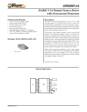 UDN2987X-6 Datasheet PDF Allegro MicroSystems