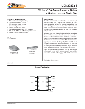 UDN2987A-6-T Datasheet PDF Allegro MicroSystems