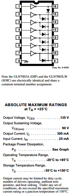 ULN7003LW Datasheet PDF Allegro MicroSystems
